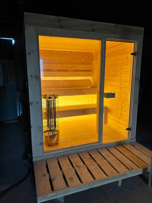 Sauna fińska sucha Ogrodowa Ocieplona elektryczna Harvia szybki termin