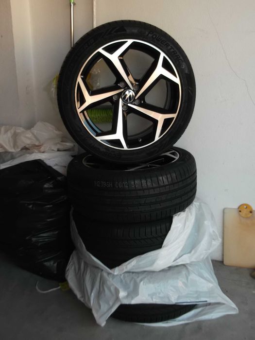 JANTES- 4 JANTES ALU 18" ET 44 -VW AUDI  SEAT originais c/peneus Novos