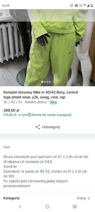 Komplet dresowy Nike m set