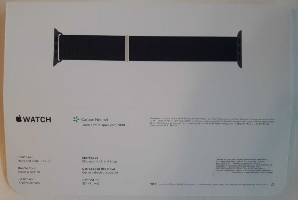 Apple Watch SE (Gen2) 40mm Midnight (A2722) Puste Pudełka + Książeczki