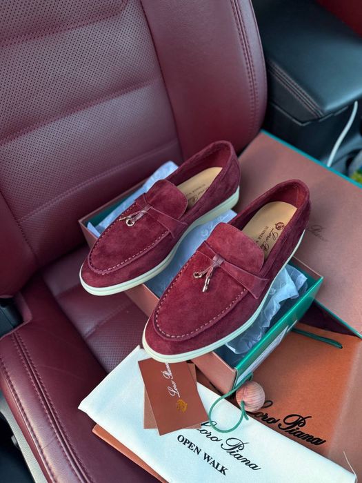 Loro piana В НАЯВНОСТІ ЛОФЕРИ БОРДОВІ жіночі балетки туфлі лоріки лоро піана лофери 38 39 40
