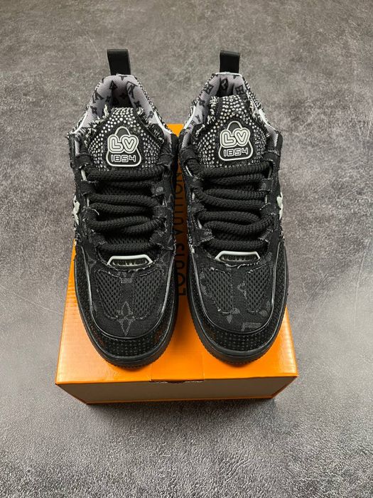 SWAROVSKI‼️Кросівки  Louis Vuitton x Swarovski Skate Sneaker Black,луі
