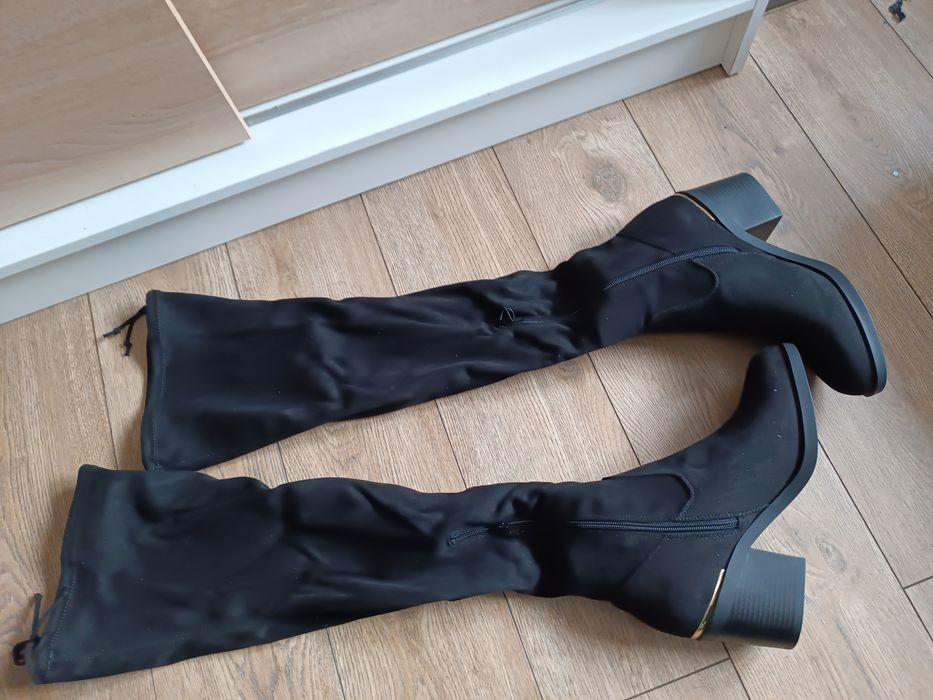 Czarne kozaki za kolano rozmiar 45