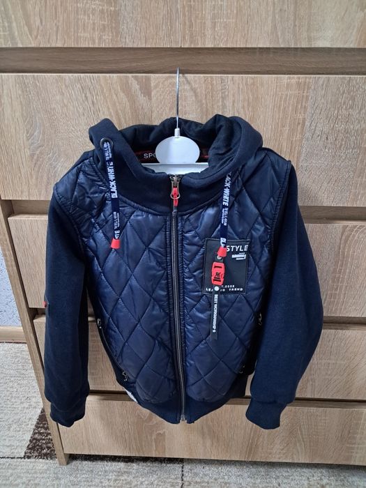 Кофта дитяча синя утеплена флісом на змійці