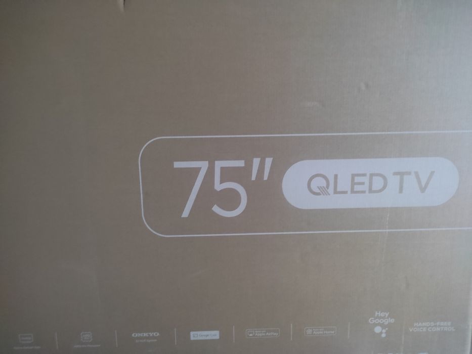 TV TCL 75 cali QLED 4K Smart TV Google TV 144Hz Onkyo nowy