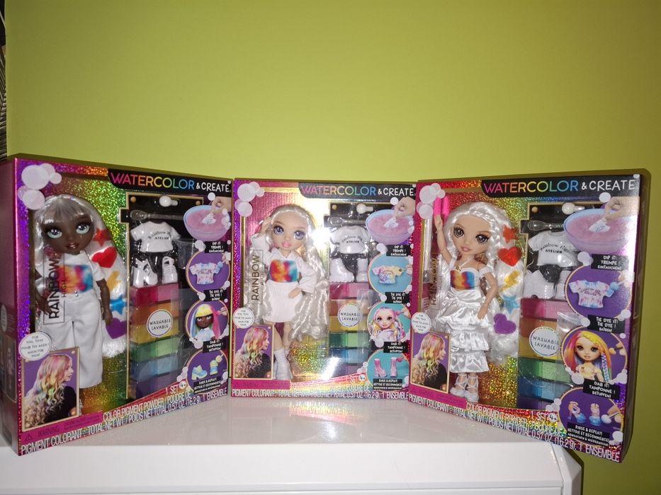 Lalki  Rainbow High Watercolor & Create 3 sztuki