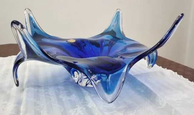Fruteira Rubin glass azul