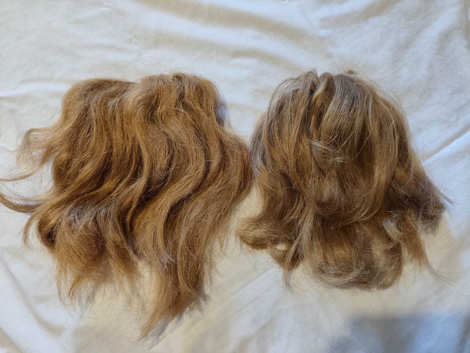 Натуральне волосся шиньон русий блонд натуральные волосы русые светлые