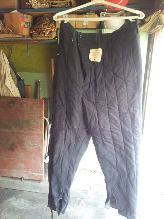 Штаны,брюки,спецовка,теплые,СССР, черные,стеганые,новые со шлейками, п