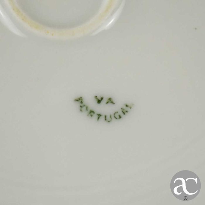 Par de pratos Arte Nova, porcelana Vista Alegre