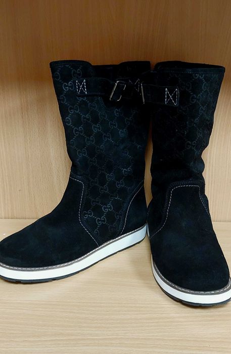 Skórzane buty Gucci damskie