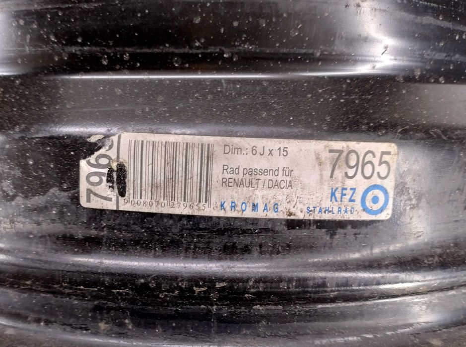 4x100 R15 ET 50 felgi stalowe / Renault Dacia / montaż kurier