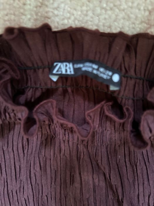 ZARA top bluzka elegancka Bordo r M