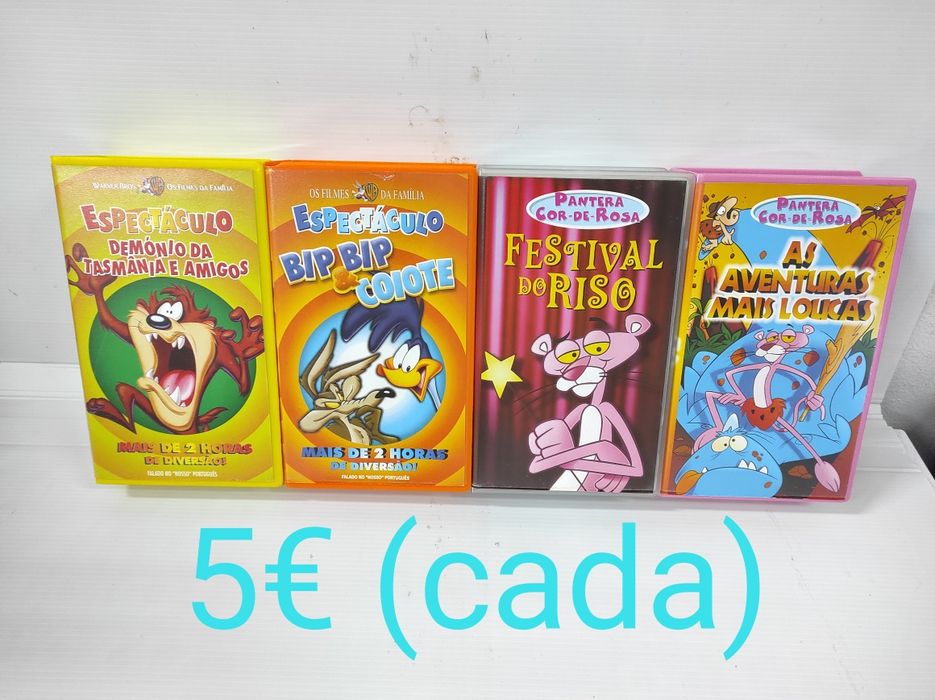 Cassetes - Disney, Dumbo, Os Marretas// Looney Tunes// Pantera Cor Rosa// Fimbles// etc.