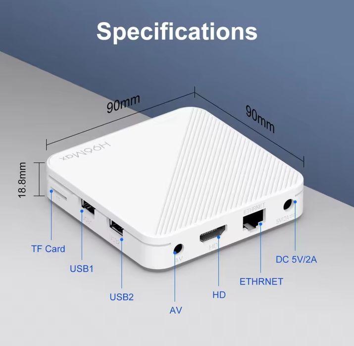 Smart TV Box H96 max Android 14 смарт приставка