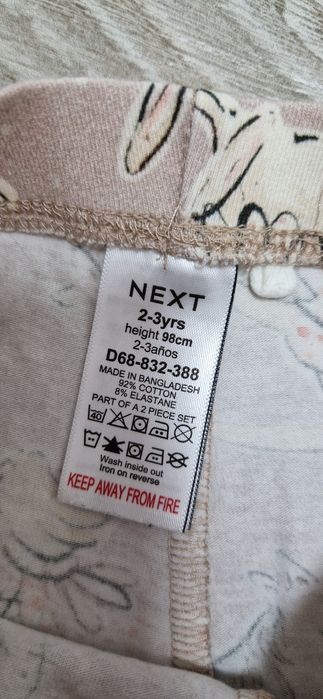 Next spodnie legginsy wróżki jednorożce króliczki