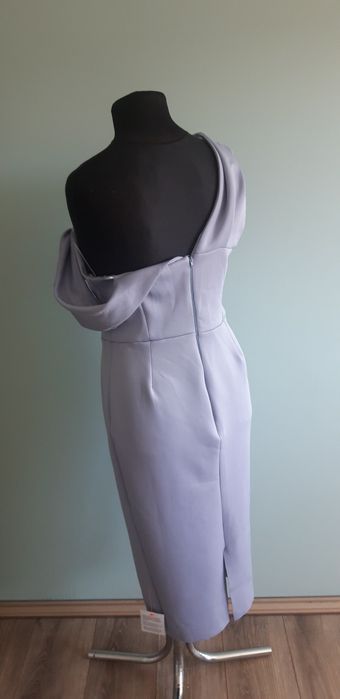 Asos piankowa midi elegancka sukienka XXL