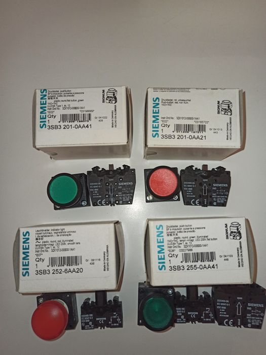 Кнопка авар. отключения, кнопки, лампы, ключи Skame, Siemens