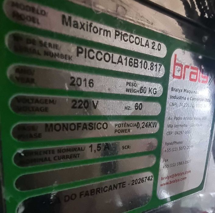 Máquina Profissional Salgadinhos e Doces