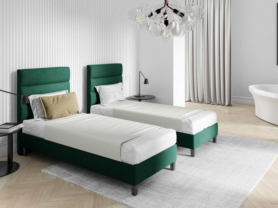 Pojedyncze łóżko hotelowe z wezgłowiem LINO 70x200 cm