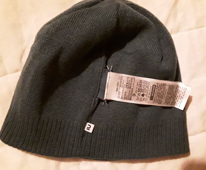 Gorro de ski adulto simples da Decathlon, azul petróleo, novo!