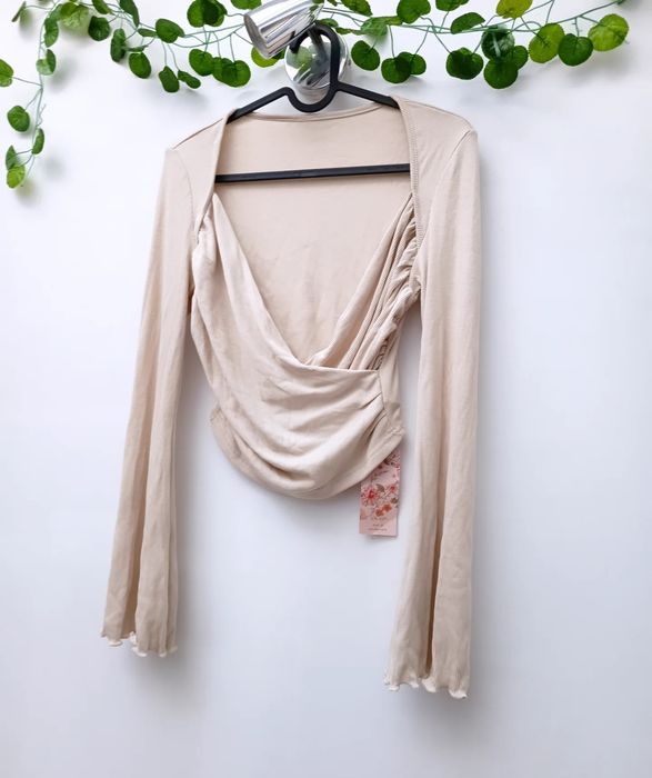 Top Damasco de Manga Comprida