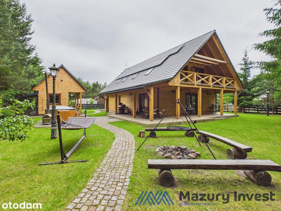 Wyjątkowy dom z unikatowym wnętrzem - jezioro, lasy, sauna, jacuzzi