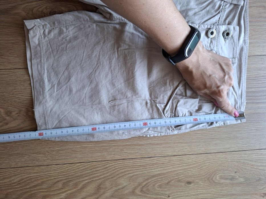 Beżowe bawełniane spodenki szorty S 97% cotton