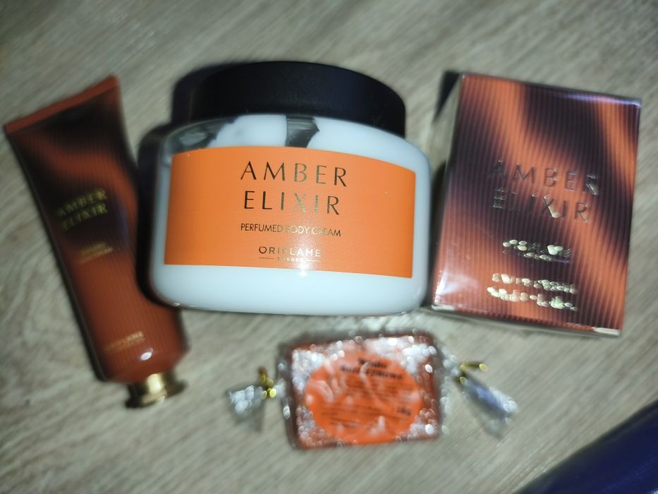 Woda perfumowana Amber eliksir 50ml Oriflame+balsam 250ml +2gratisy