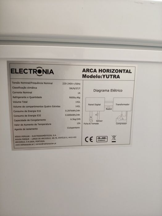 Arca congeladora Electronia 142L