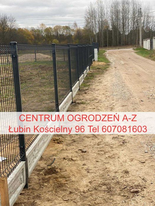 Ogrodzenie panelowe fi4 lub fi 5 mm na podmurówce z montażem PODLASKIE