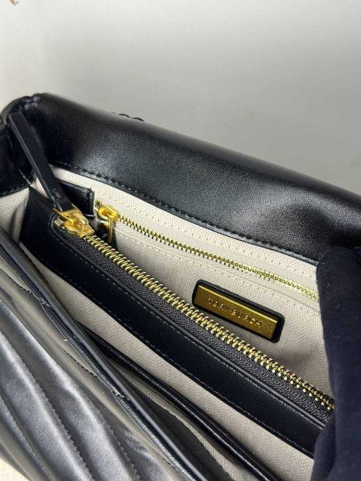 Жіноча сумка Tory Burch (чорна шкіра) / Женская сумка Тори Берч (кожа)