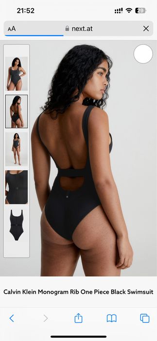 Купальник Calvin Klein CK Monogram Rib One Piece Swimsuit