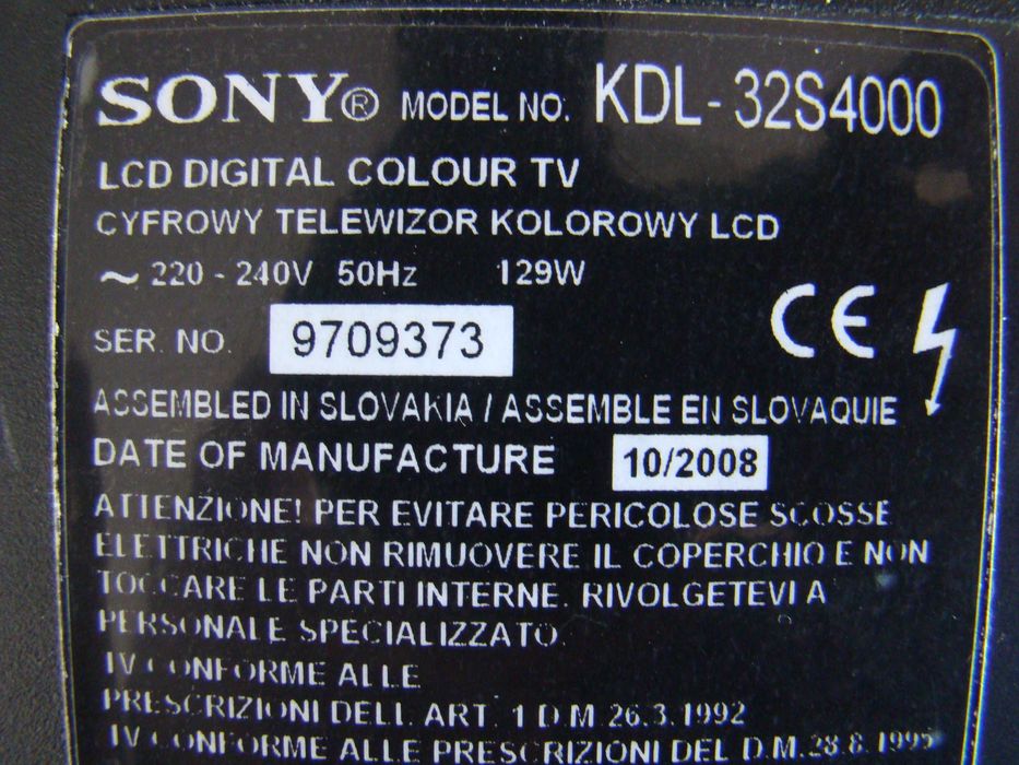 телевізор  SONY KDL-32S4000