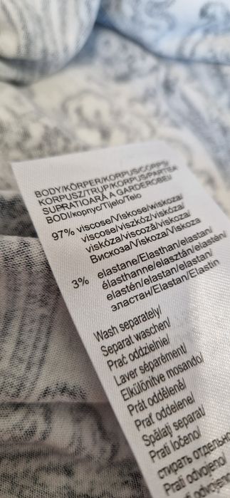 Sukienka maxi paisley czarno-biała Orsay rozm. S, wiskoza