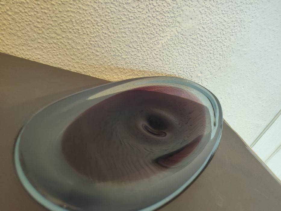 Szklana duża patera vintage retro prl kolorowe szkło