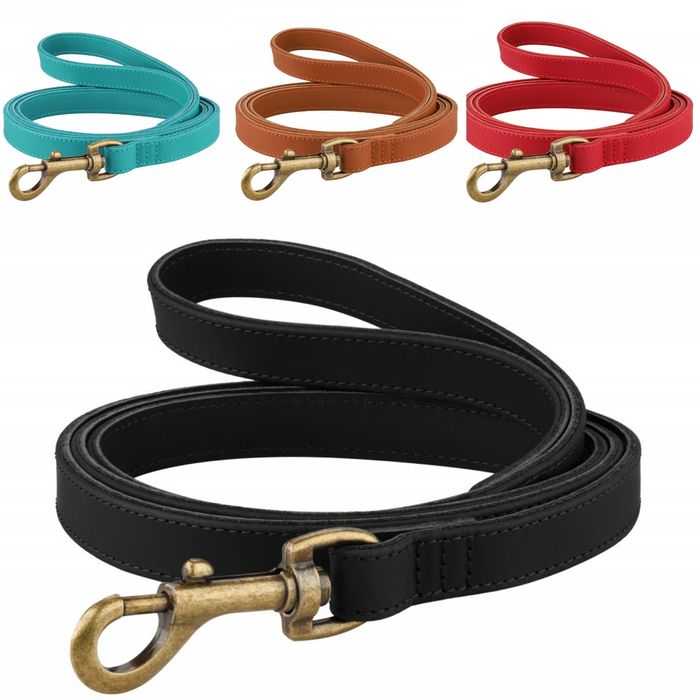 Кожаный натуральный ошейник для собак с гравировкой, табличкой