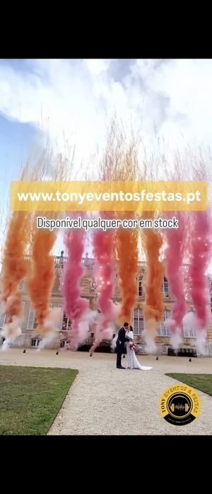 Fumo aéreo com sparkles 40mm casamentos batizados festas