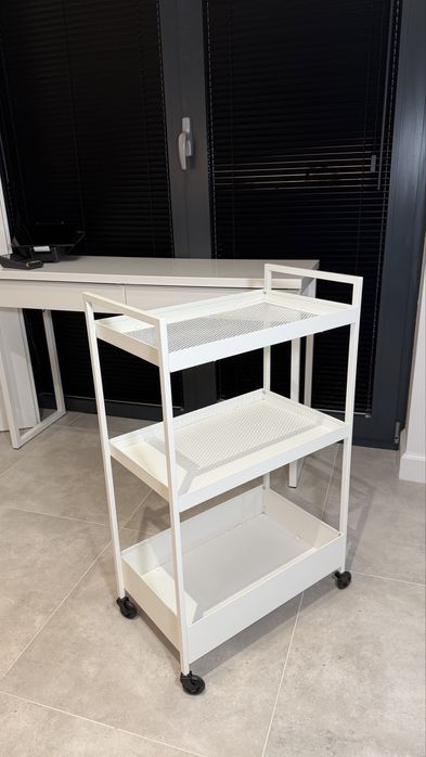 Wózek  biały na kółkach nissafors ikea