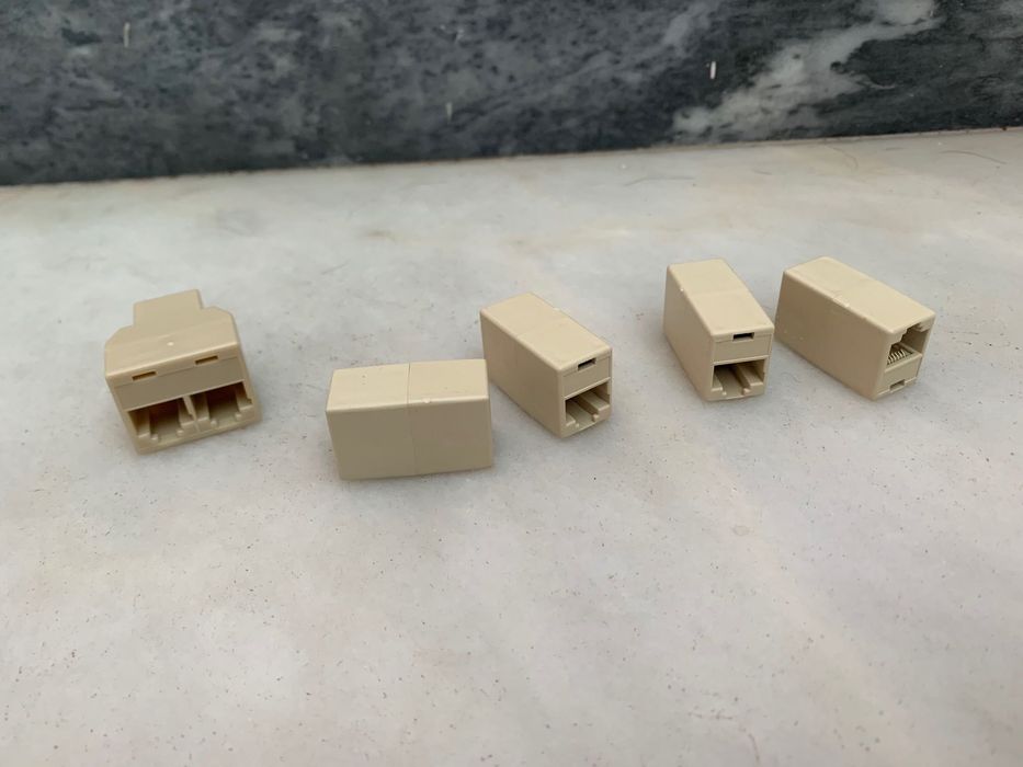 Ethernet RJ45 4 acopladores união emenda macho macho
