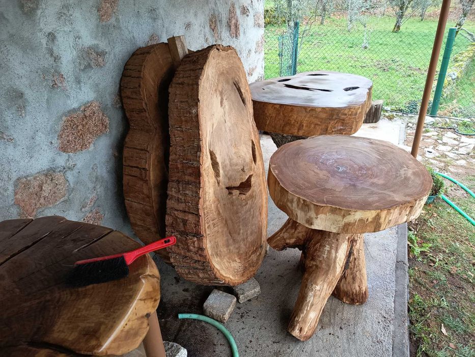 Tampos de mesa rústica