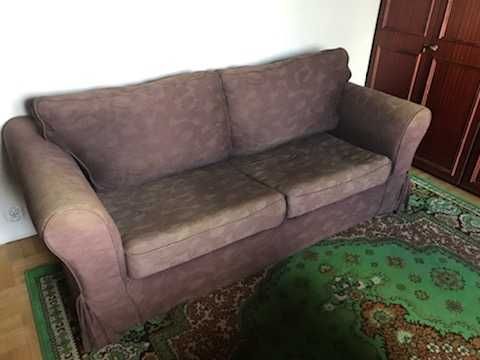 Kanapa/ sofa dwuosobowa rozkładana z funkcją spania ciemny brąz