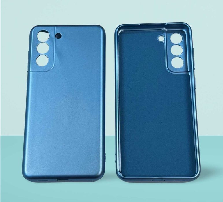 Etui/ Plecki Metallic do Samsung Galaxy S21 FE kolor: jasno-niebieski