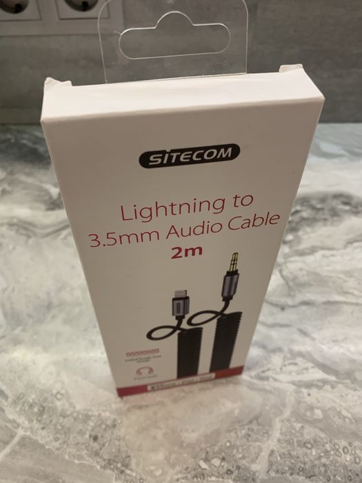 Аудіокабель Sitecom Lightning to 3.5mm. Новий в упаковці.