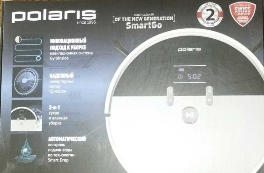 Новий робот-пилосос Polaris PVCR 0930 SmartGo (Сухе та вологе прибирання)