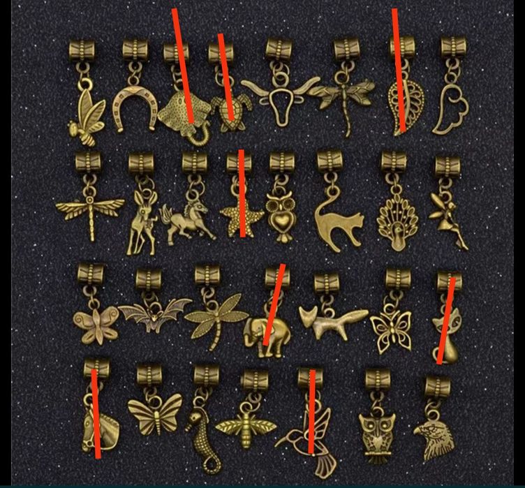 Бусинки для волос, дред, кос. Украшения для косичек, волос