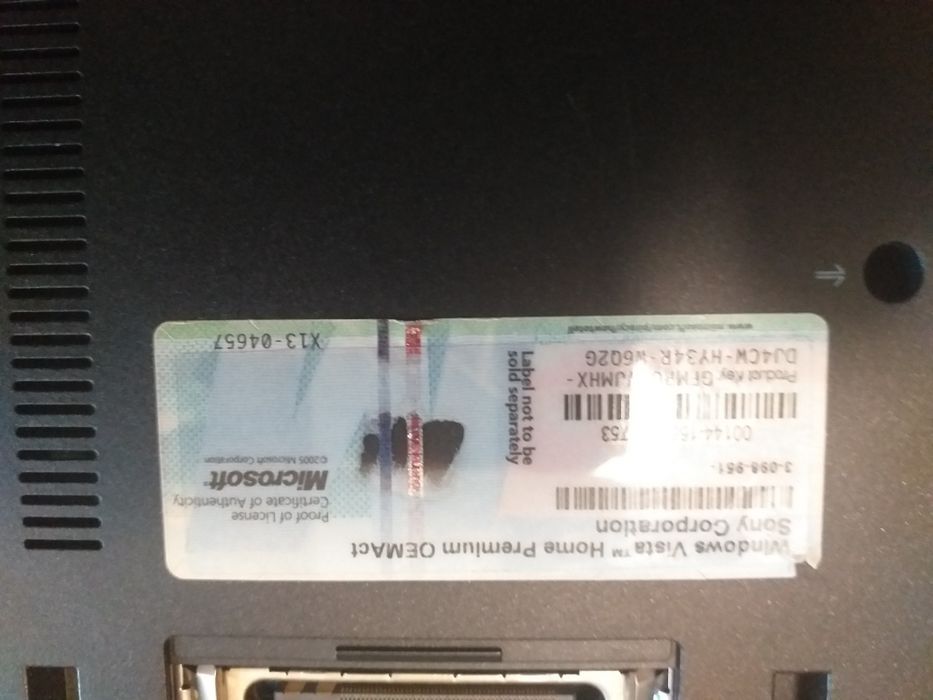 Sony vaio para peças