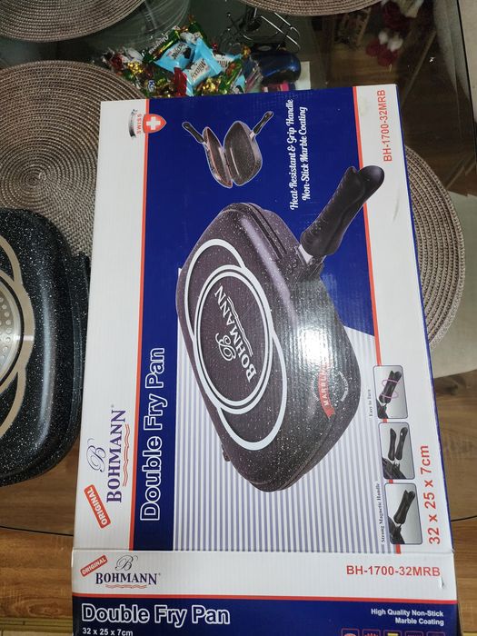 Сковорода -гриль двухсторонняя . Bohmann Tigaie Dubla -BH-1700-32 MRB