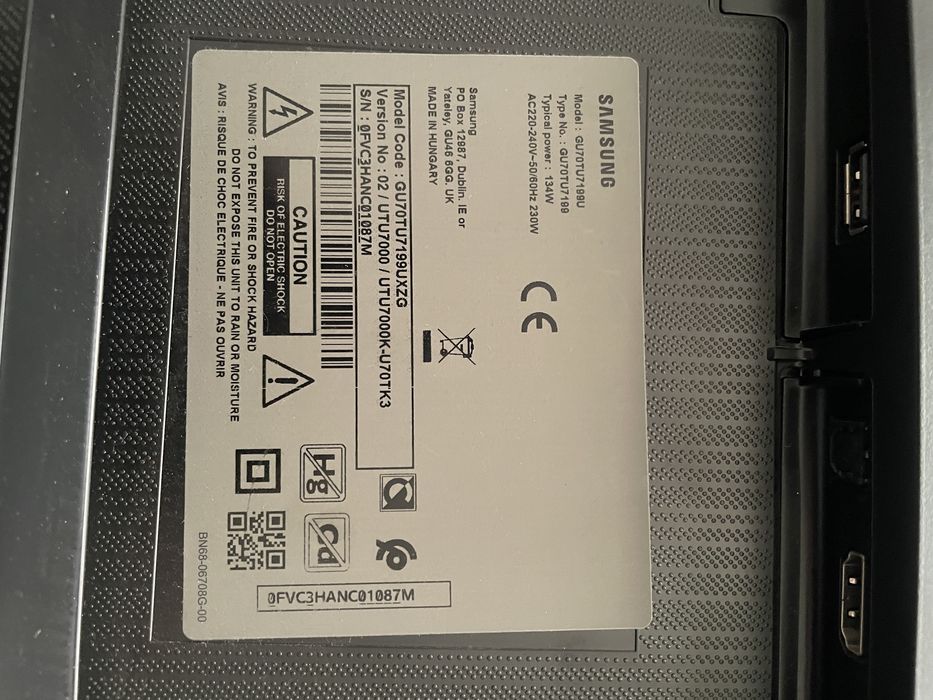 Tv samsung 70 cali smart gu70tu7199u