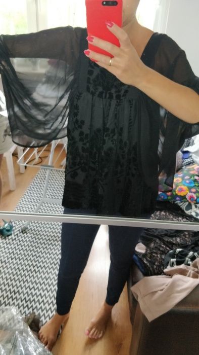 czarna bluzka H&M rozmiar S 36